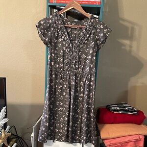 American Eagle Outfitters Floral Mini Dress - Dark Gray